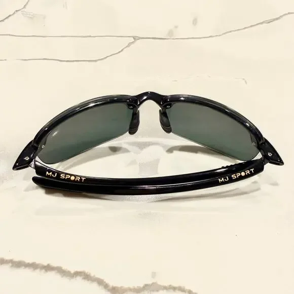 Maui Jim 407-02 Ho'okipa Gloss Black Frame / Grey Polarized Lenses Hookipa - Picture 2 of 7